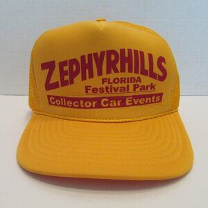 Vintage Zepherhills Florida Festival Park Collector Car Event Trucker Hat NWOT